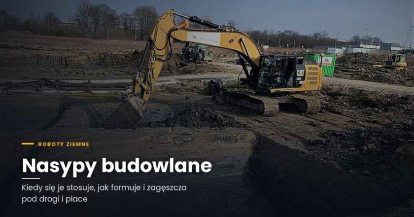 Nasypy budowlane – kiedy się je stosuje oraz jak formuje i zagęszcza pod drogi i place?